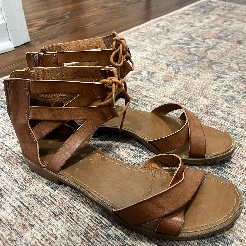 Forever 21 Ankle Lace Up Sandals